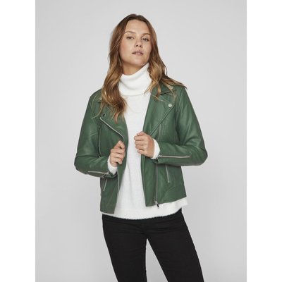 Blouson cuir vert femme La Redoute