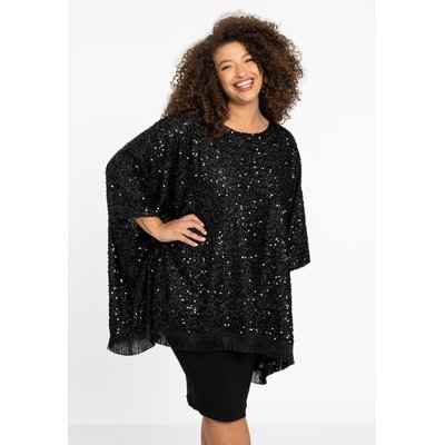 Poncho ornementée de sequins YOEK