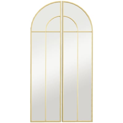 Miroir mural Verre Or HOMCOM