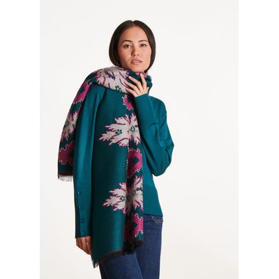 Écharpe jacquard broderie LA FEE MARABOUTEE