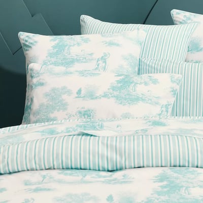 Taie d'oreiller percale de coton POESIE GARNIER THIEBAUT