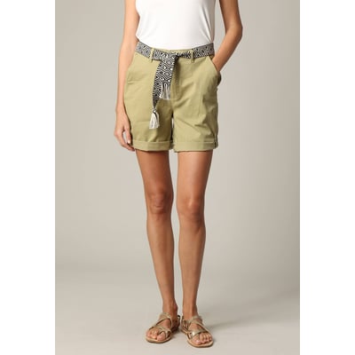 Short mi-long avec ceinture ethnique à motifs et bas à revers KAIJA DEELUXE