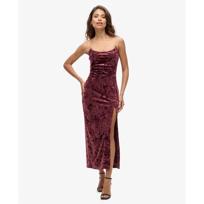 Robe longue en velours à strass SUPERDRY