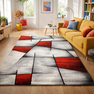 Tapis Chambre tissé motif géométrique LYN8 ULTIMA UN AMOUR DE TAPIS