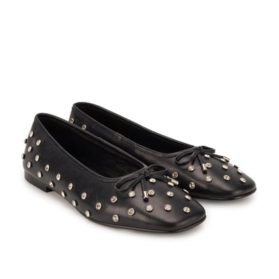 Ballerines Carmen Cuir Studs Diamonds BONS BAISERS