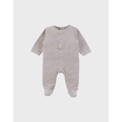 Pyjama bébé en velours brodé lapin NOUKIE'S