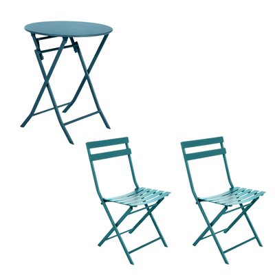 Ensemble table de jardin pliante + 2 chaises Greensboro HESPERIDE