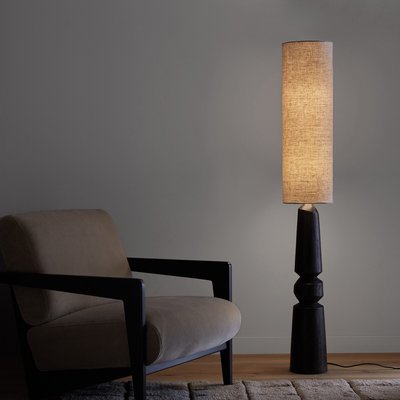 Lampadaire en manguier et lin, Totemy AM.PM