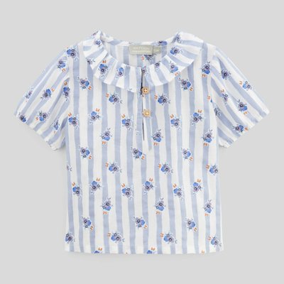 Blouse manches courtes imprimée en coton BIO GOTS BOUT'CHOU