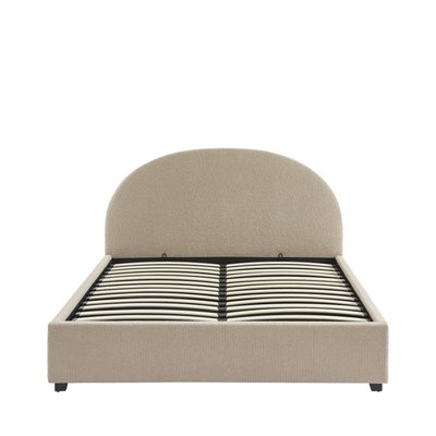 Lit coffre en tissu bouclette 160x200cm- MERLE DRAWER
