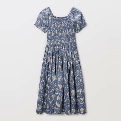 Robes longue à smocks imprimée MONOPRIX