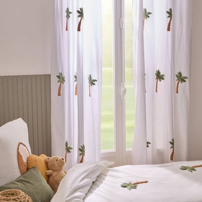 Rideau enfant en coton motifs brodés TUFY ATMOSPHERA