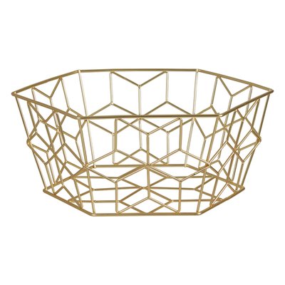 Wire Fruit Basket in Matte Gold Finish SO'HOME