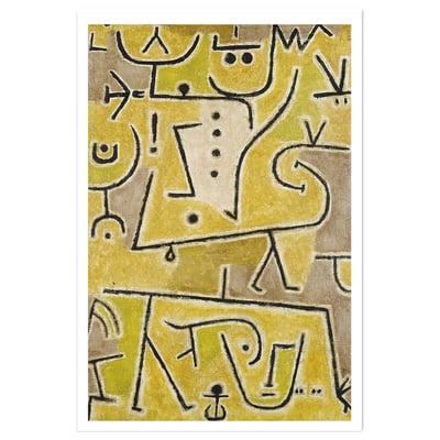 Affiche art Abstrait Gilet rouge par Paul Klee HEXOA