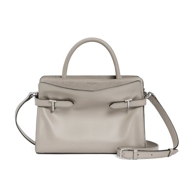 Sac à main moyen modèle Emie en cuir lisse et nubuck LE TANNEUR