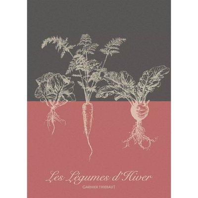 Torchon pur coton Legumes d'hiver GARNIER THIEBAUT