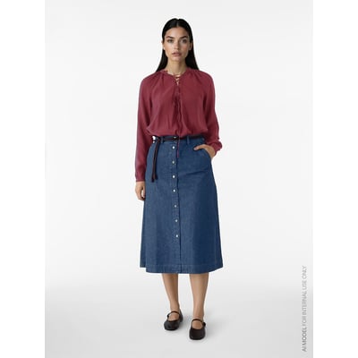 Gonna lunga in denim, con bottoni VILA