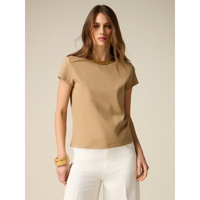 T-shirt avec détail paillettes OLTRE
