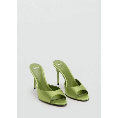 Sandales talon effet satiné MANGO