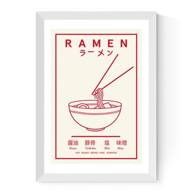 Ramen (Red and White) by Violet Studio Print EAST END PRINTS