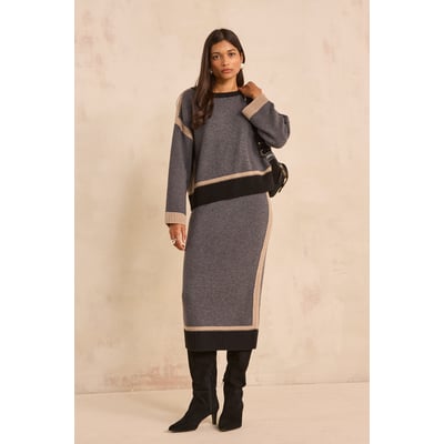 Jupe en maille droite en laine VALERIE Maison 123