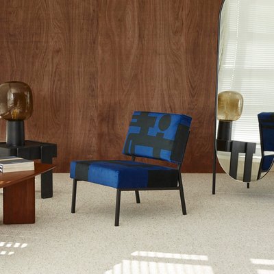 Fauteuil français bleu BARBICAN TIKAMOON