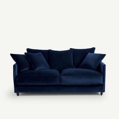 Canapé compact convertible velours, Lazare AM.PM