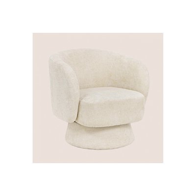 Fauteuil pivotant avec pied central en tissu - JULIO HELLIN, DEPUIS 1862