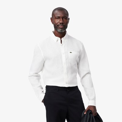 Chemise en lin manches longues LACOSTE