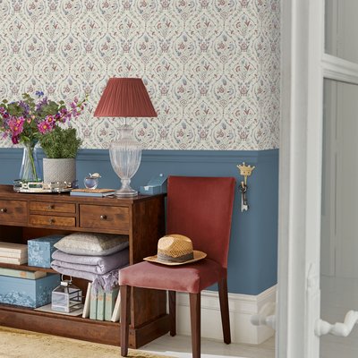 Papier peint damassé fleuri Foscot LAURA ASHLEY