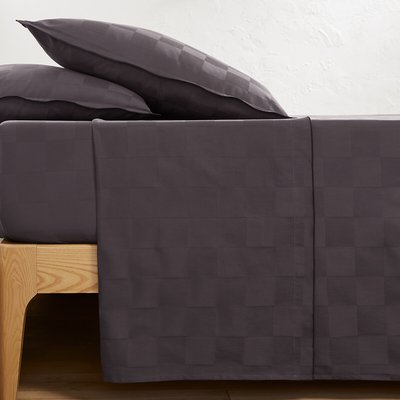 Drap plat satin de coton lavé, Victor damier LA REDOUTE INTERIEURS