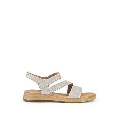 Sandales en cuir velours à talon compensé GABOR