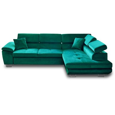 Canapé d'Angle Convertible en Velours 5 places - DIMAS LISA DESIGN
