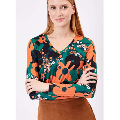 Tee shirt imprimé droit col V JULIA PRINCESSE NOMADE