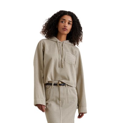 Survêtement à capuche Crop relaxed en coton organique rayé MARC O’POLO DENIM