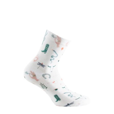 Socquette en viscose de bambou motif floral KINDY