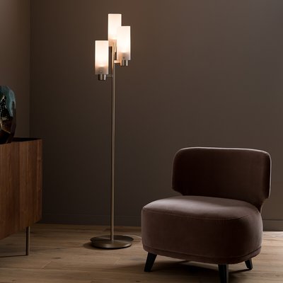 Lampadaire verre/acier, Strozzi, design E. Gallina AM.PM