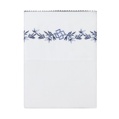 Drap plat imprimé en satin de coton bio, MIRABEAU ALEXANDRE TURPAULT
