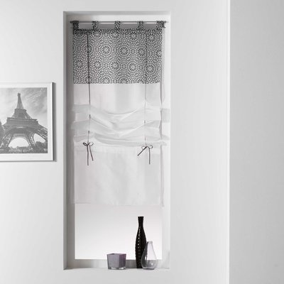 Rideau Store Voilage passant Uni 90 x 180 cm Modele Tunis Anthracite DOUCEUR D'INTÉRIEUR
