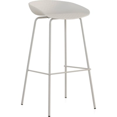 Tabouret de bar rond en polypropylène et métal RECOLLECTION