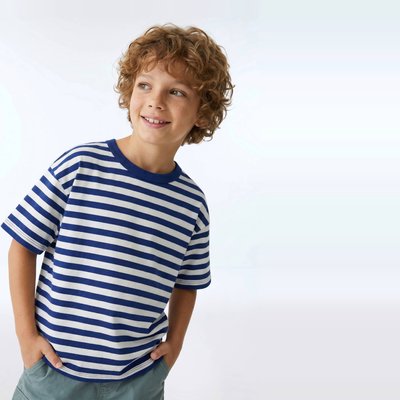 T-shirt manches courtes rayé en coton BIO GOTS MONOPRIX
