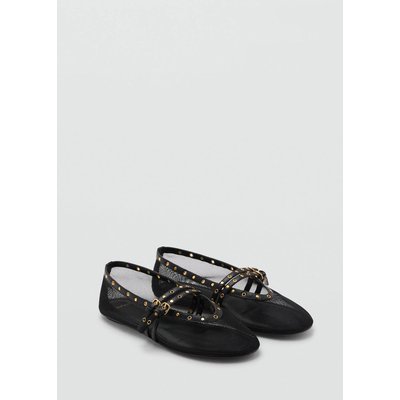 Ballerine en mesh avec détails découpés MANGO