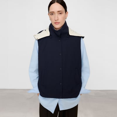 Veste-gilet matelassée réversible à capuche ADOLFO DOMINGUEZ