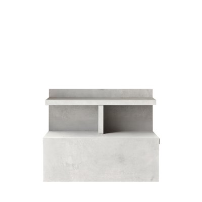 Table de chevet murale effet béton ciré 1 tiroir- EXO DRAWER