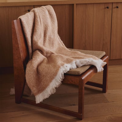 Plaid en mohair marron, NIMBUS DESFORGES