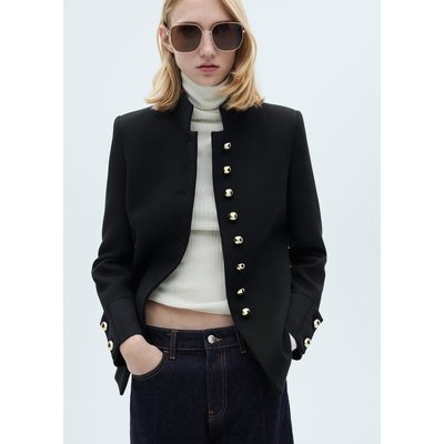 Veste à col officier boutons bijoux MANGO