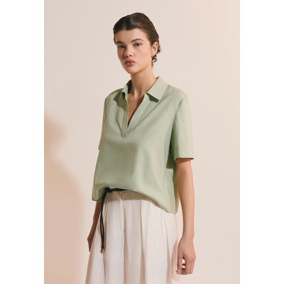 Blouse à manches courtes en lin mélangé BOLIVIO ETAM