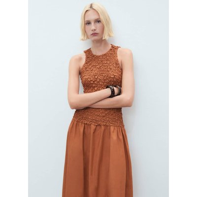 Robe texturée combinée dos ouvert MANGO