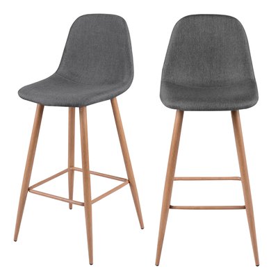 Lot de 2 chaises de bar 72.5 cm en tissu - FREDRIK RENDEZ-VOUS DÉCO