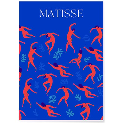 Affiche Matisse abstraite – Corps en mouvement et feuillage L'AFFICHERIE